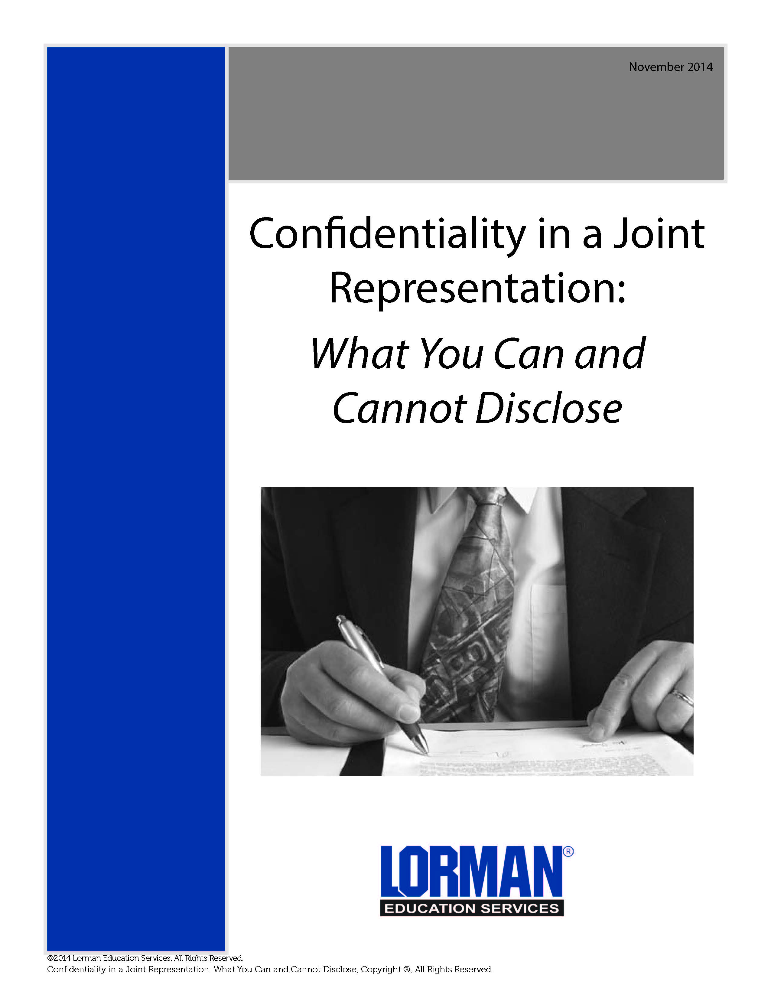 Confidentiality in a Joint Representation: What You Can and Cannot Disclose