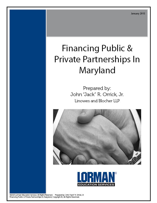 Financing Public & Private Partnerships In Maryland