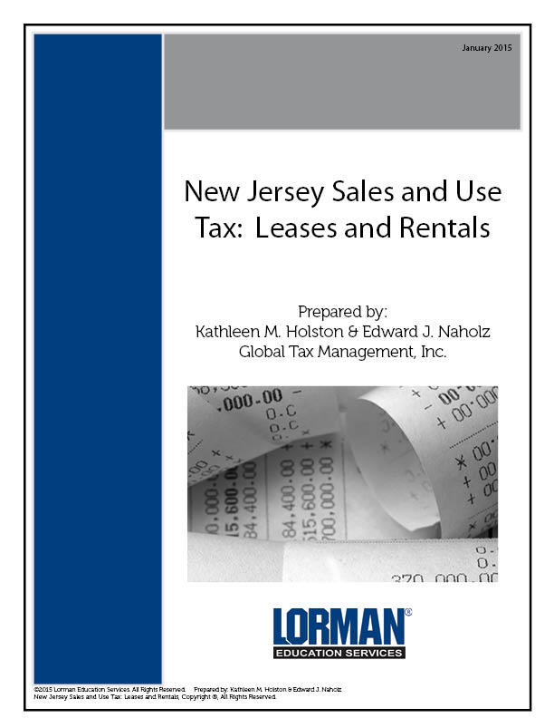 New Jersey Sales and Use Tax: Leases and Rentals