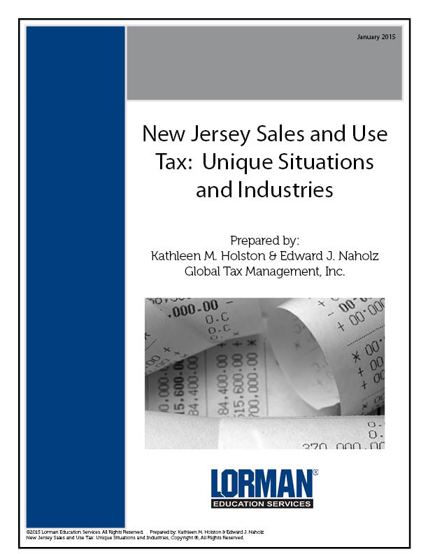 New Jersey Sales and Use Tax: Unique Situations and Industries