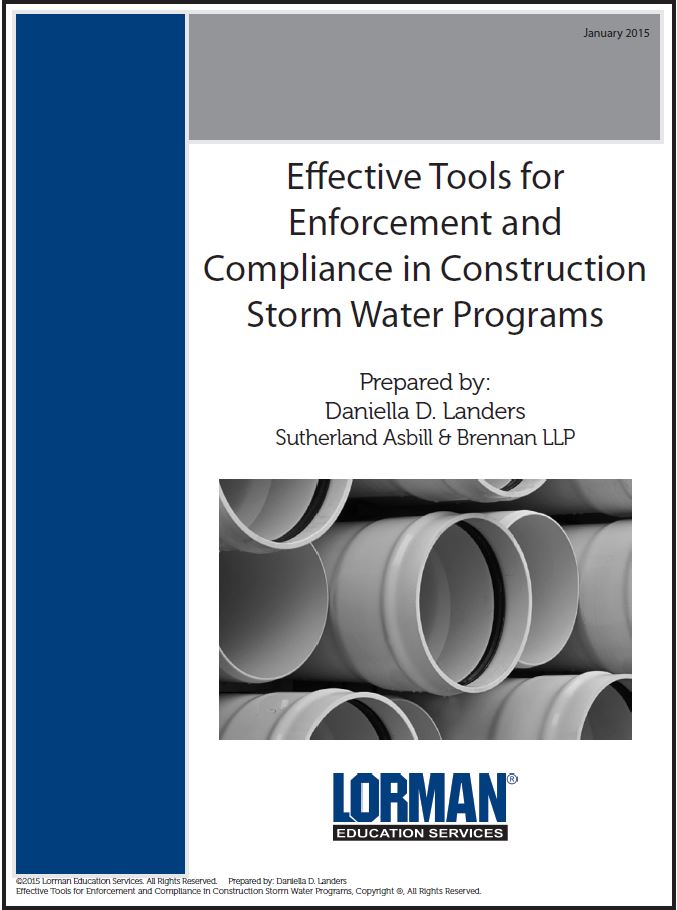 Effective Tools for Enforcement and Compliance in Construction Storm Water Programs