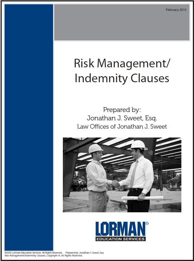 Risk Management/Indemnity Clauses