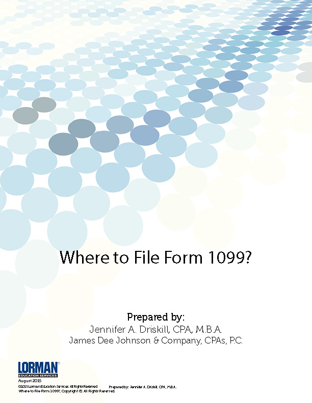 Where to File Form 1099?