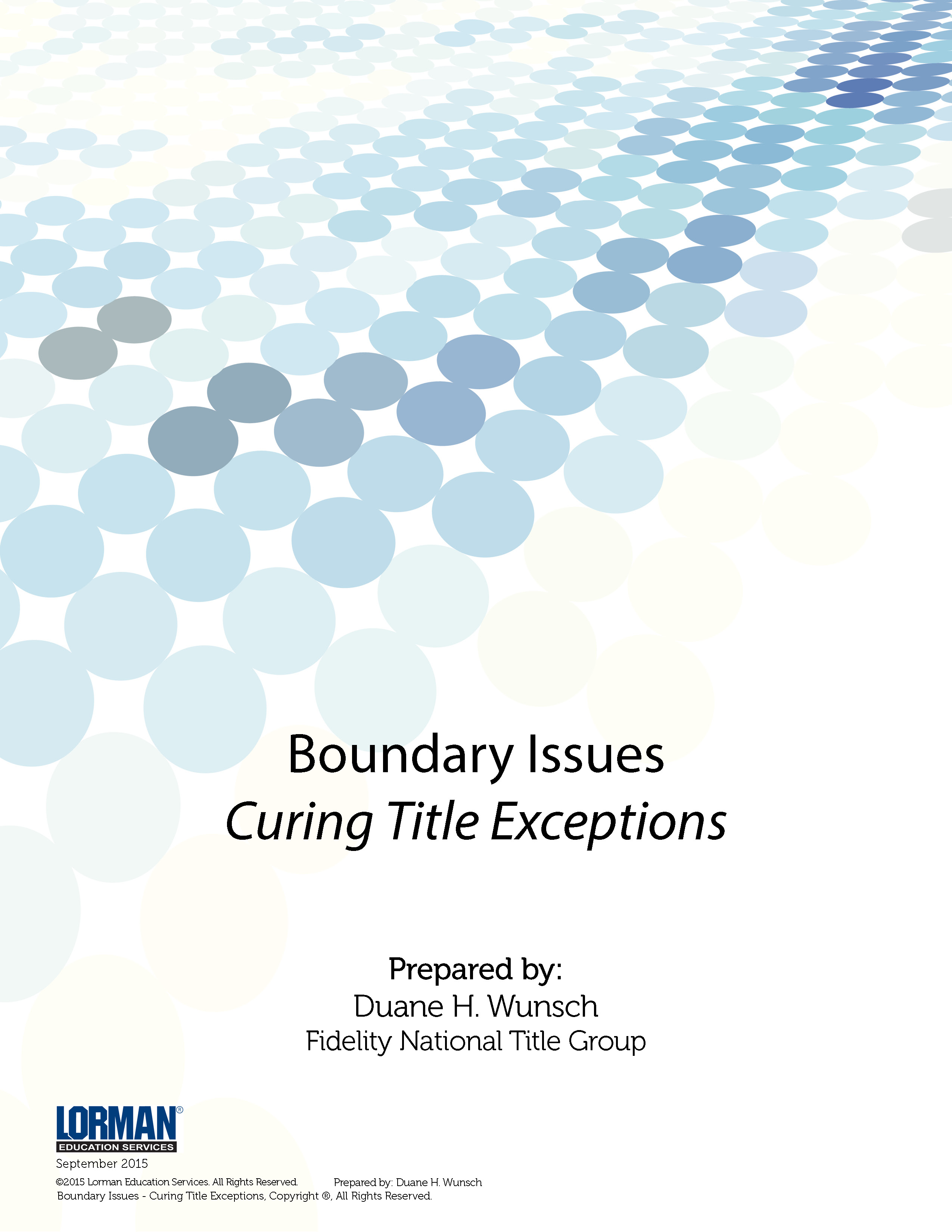 Boundary Issues - Curing Title Exceptions
