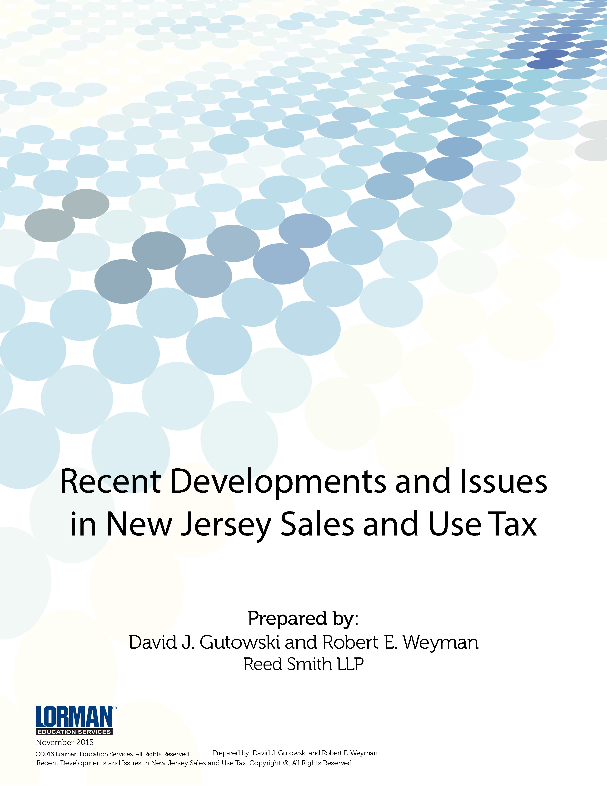 Recent Developments and Issues in New Jersey Sales and Use Tax