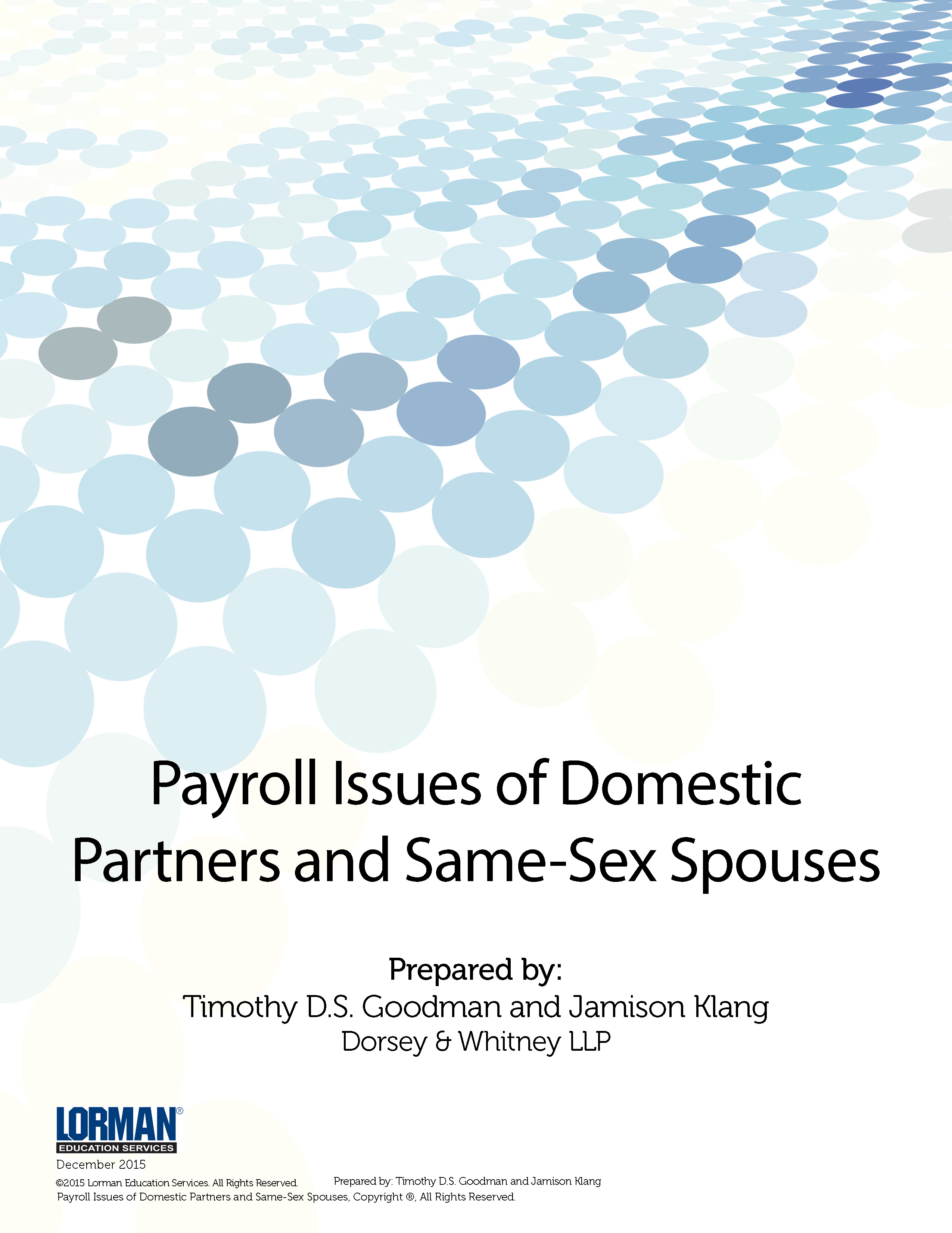 Payroll Issues of Domestic Partners and Same-Sex Spouses