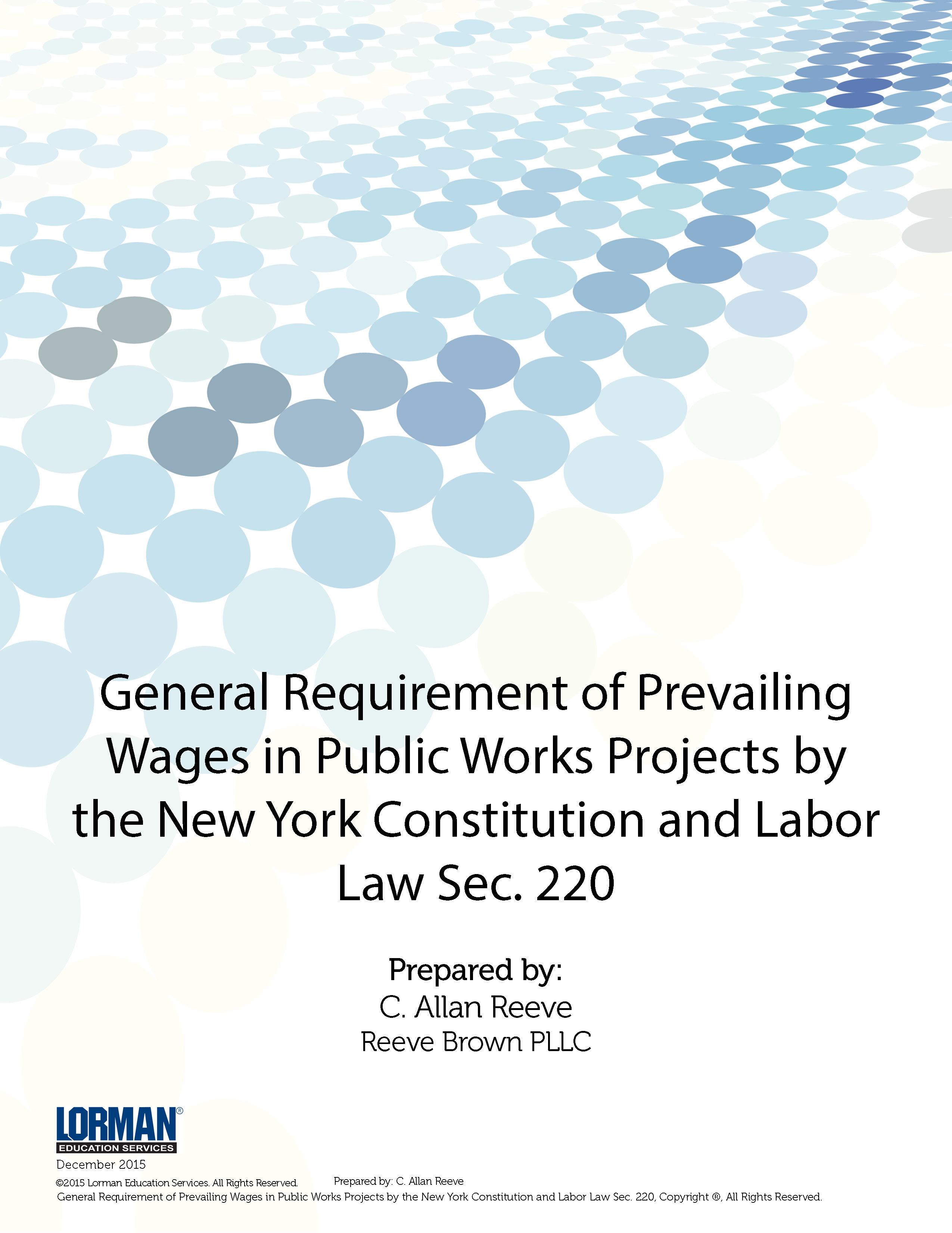 General Requirement of Prevailing Wages in New York Public Works Projects