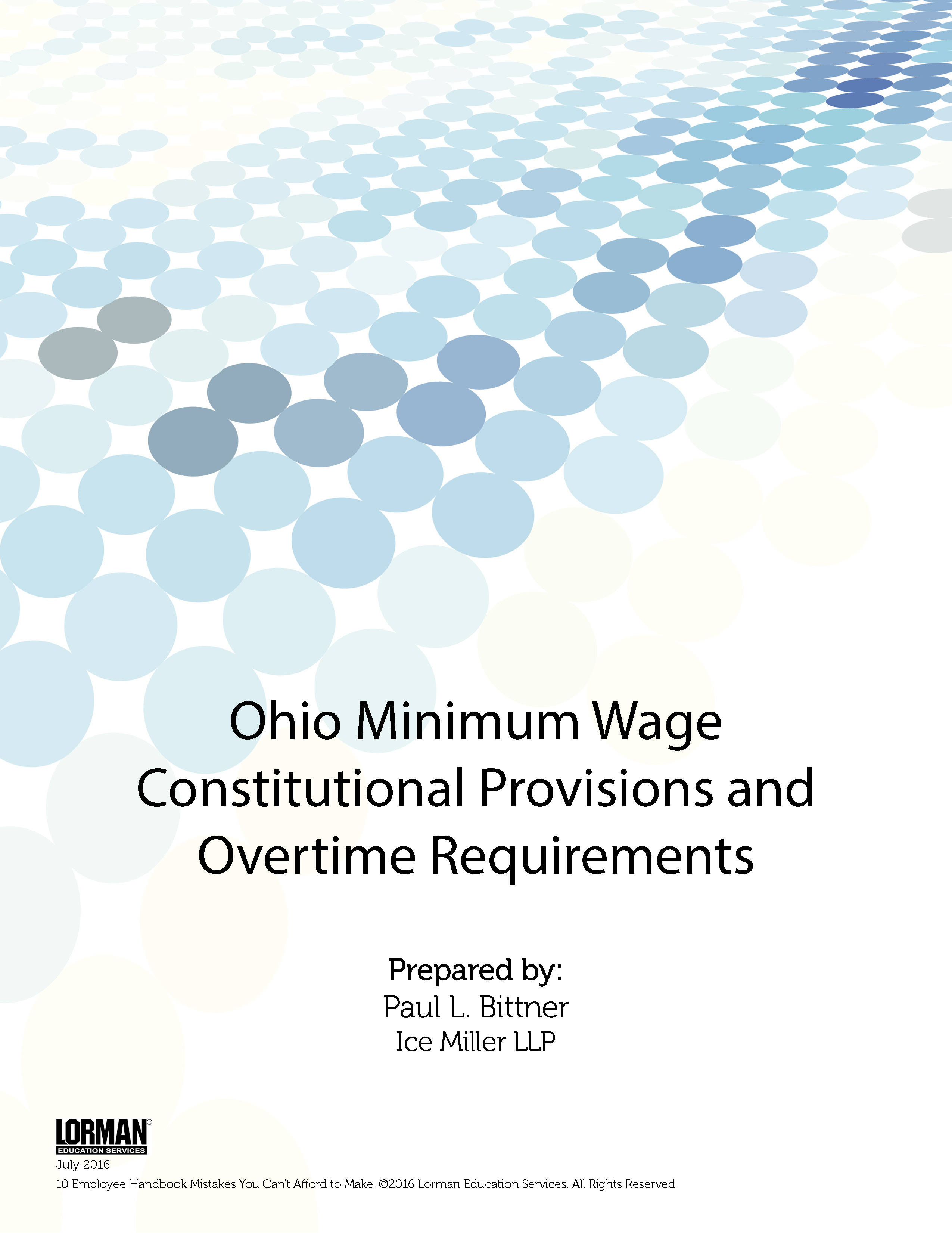 Ohio Minimum Wage Constitutional Provisions and Overtime Requirements