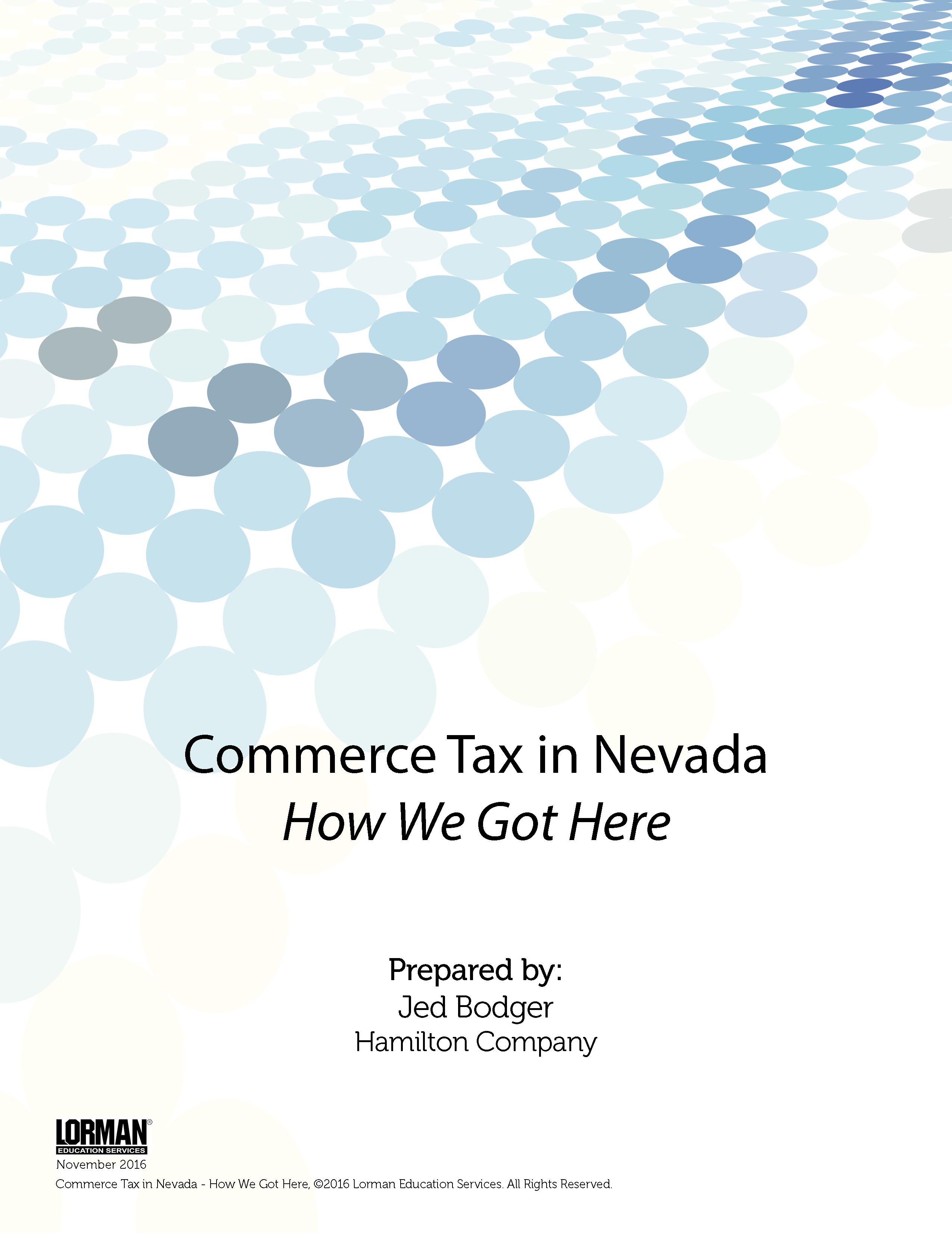 Commerce Tax in Nevada - How We Got Here