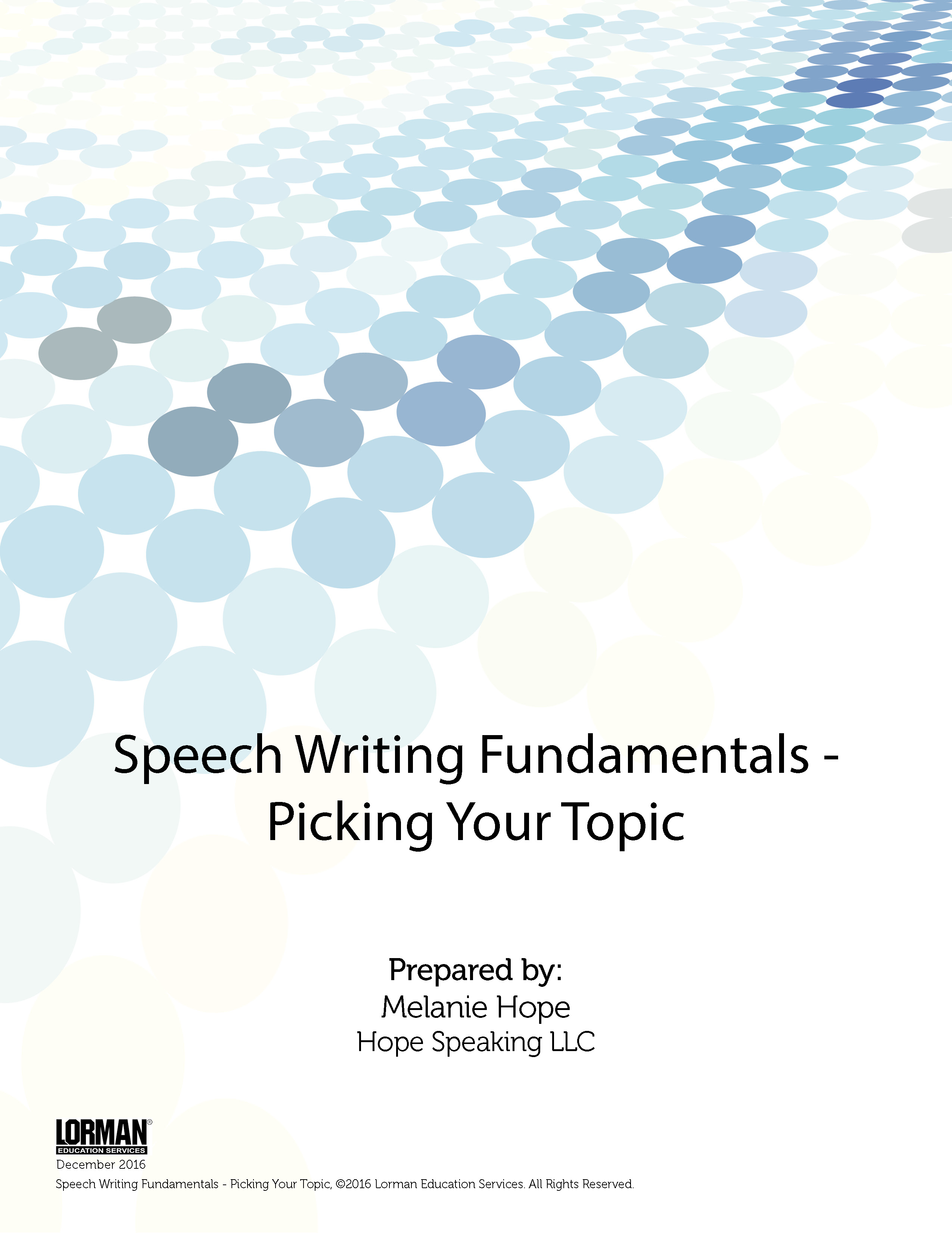 Speech Writing Fundamentals - Picking Your Topic